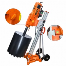 MW-305C EKIIV Industrial Diamond Core Drill 15-305mm Angle Adjustable Dual Voltage Vertical Diamond Core Drill with 3- Speed Gear Speed